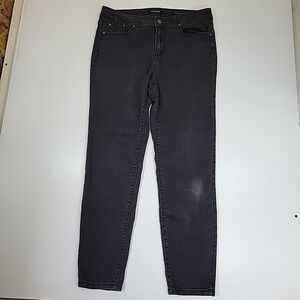 Needle And Cloth Jeans Black Skinny Ankle Women Size 14 Medium Rise Straight Leg